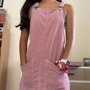 Top shop light purple corduroy overall dress